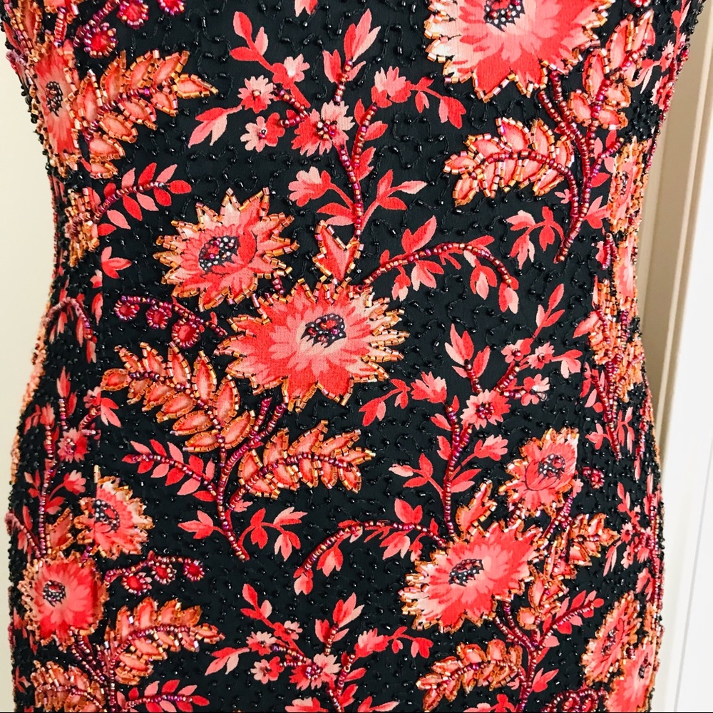 Silk Dress~Stunning & Beaded / Paradise..NY. / Host Pick - Picture 2 of 16